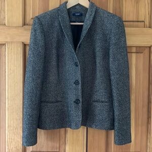 Chaps size 16 brown/black wool blend blazer